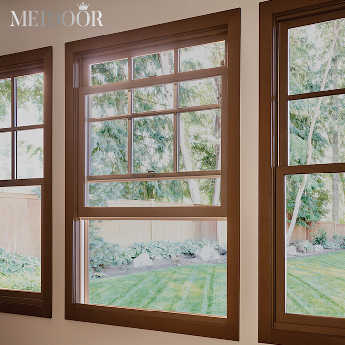 High Quality Wood Single-Hung Windows with Screen