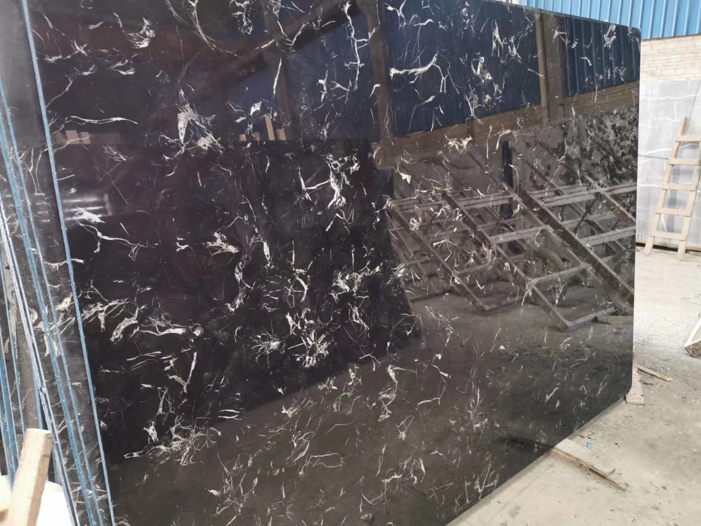Black Ice Flower Natural Marble Tiles