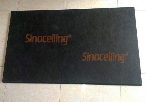 Black Fiberglass Sound-Absorbing Ceiling