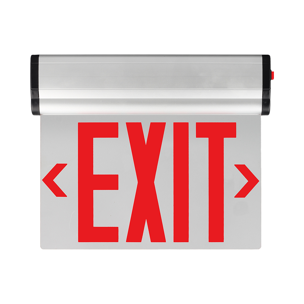 LED Edge Lit Emergency Exit Sign UL 924 Battery Backup