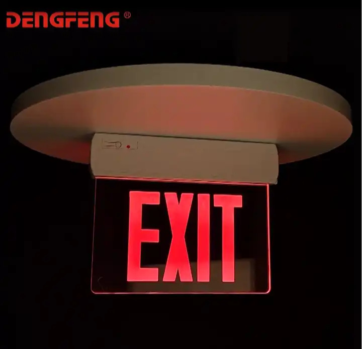UL Emergency LED Exit Sign Rechargeable Light
