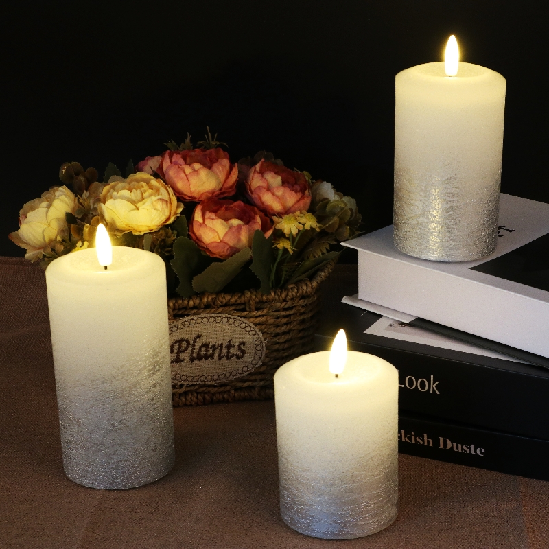LED Candle Lights Silver Gray Party Decoration