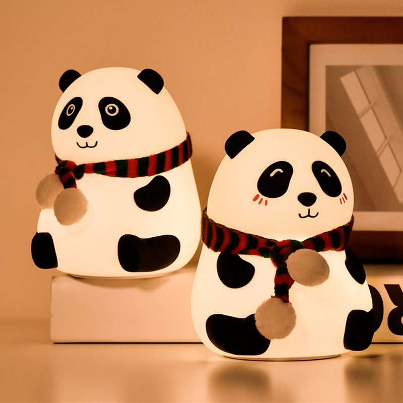 Rechargeable Silicone Panda Night Light Bedside Lamp