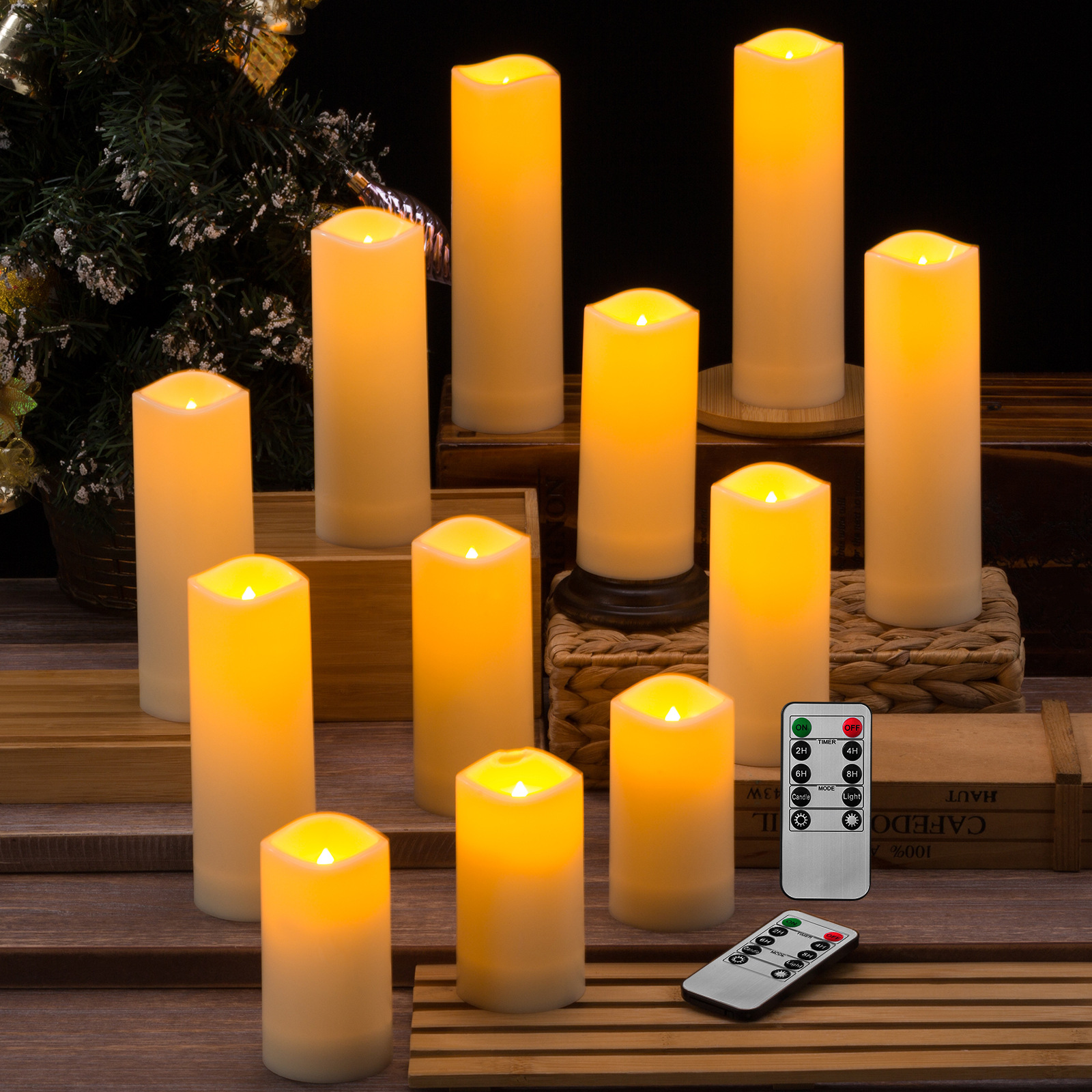 Outdoor Waterproof Flameless LED Candles with Remote