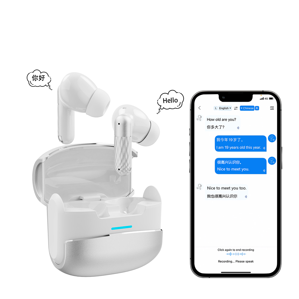 LX-30 Bluetooth Earphones with AI Translation and Metal Case