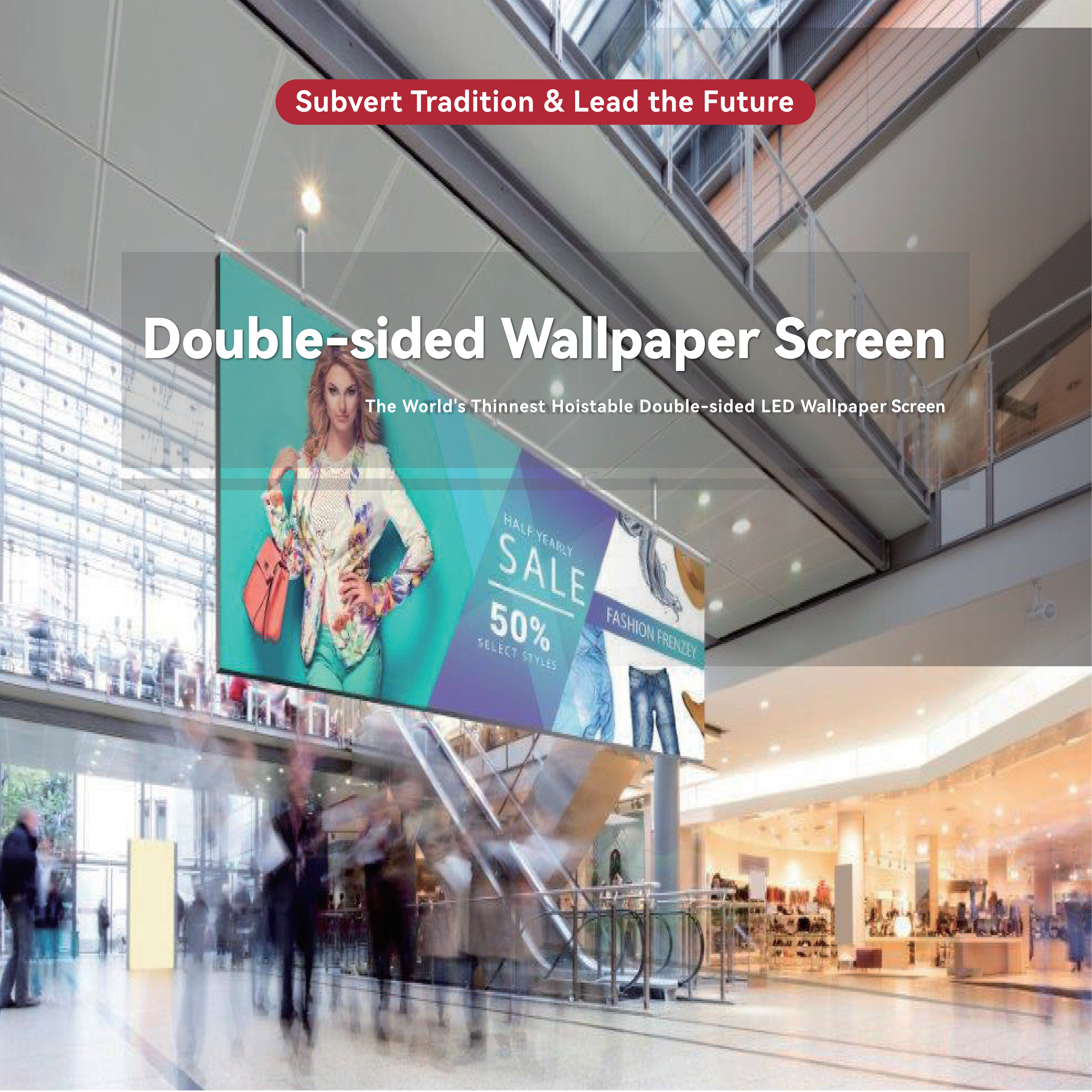 LED Double-Sided Wallpaper Screen P