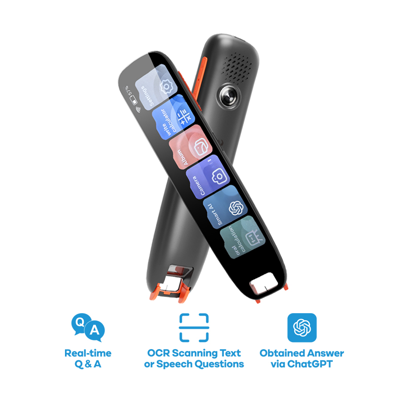 AI Smart Voice Translator Pen with LCD Touch Screen