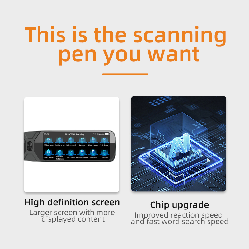 AI ChatGPT Multi-Language Translator Pen with LCD Screen