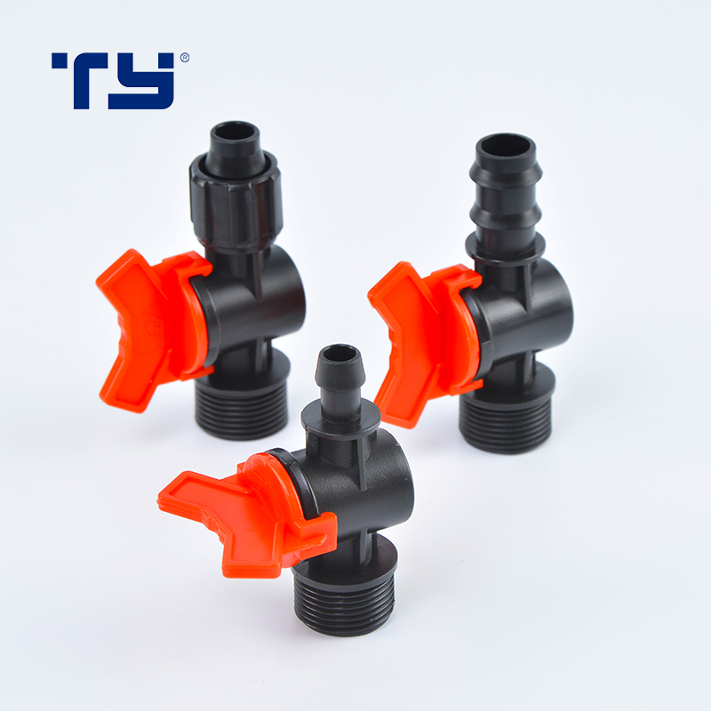 PP Mini Water Valve Plastic Micro Irrigation Barb Valve