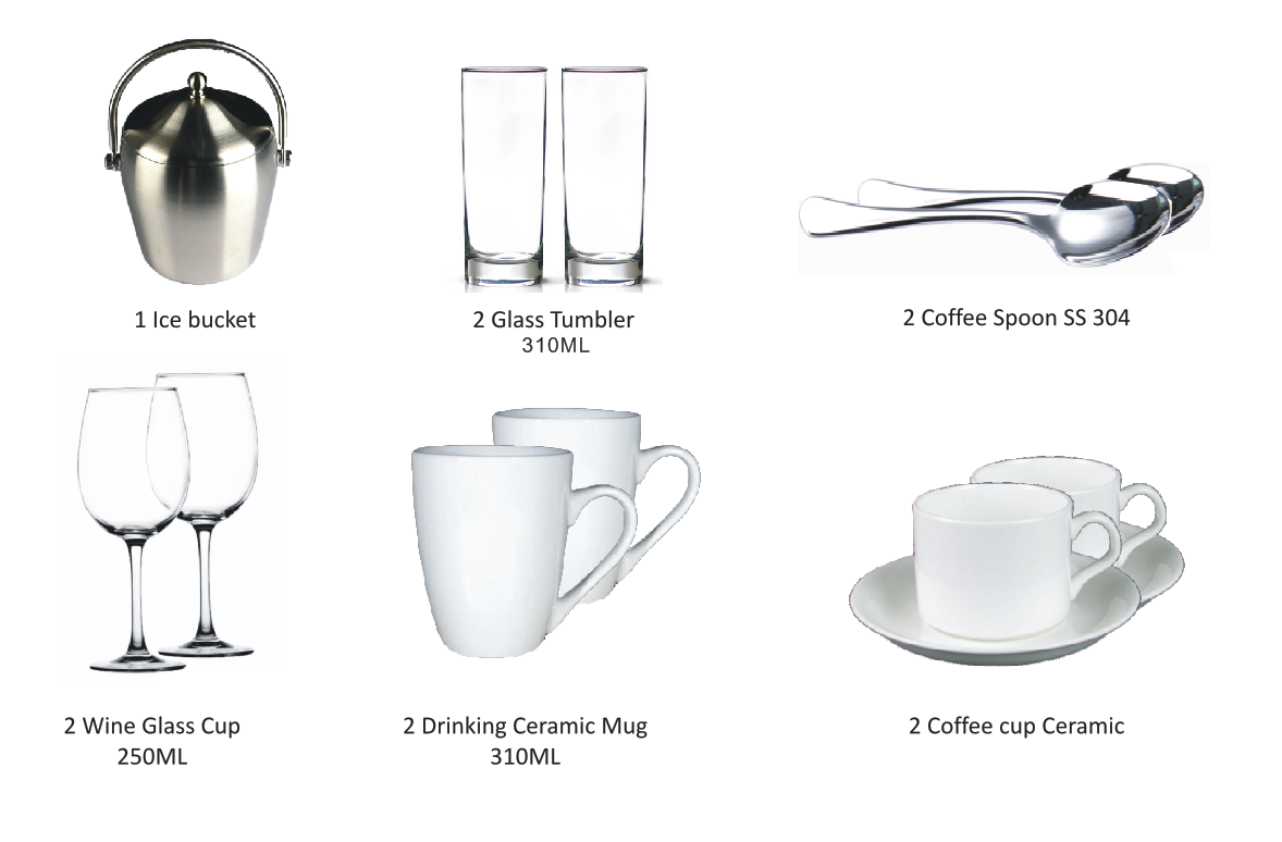 11-Piece Minibar Cup Accessory Set