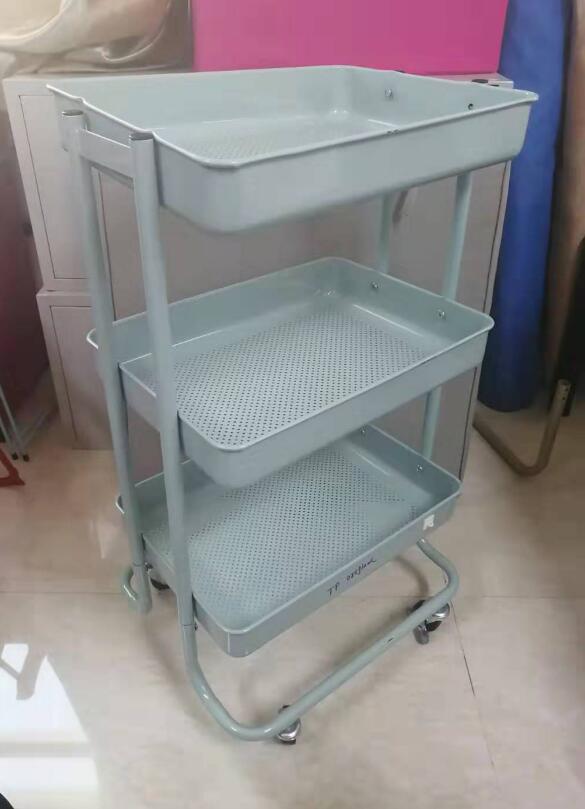 Metal Microwave Oven Rack with 4 Wheels