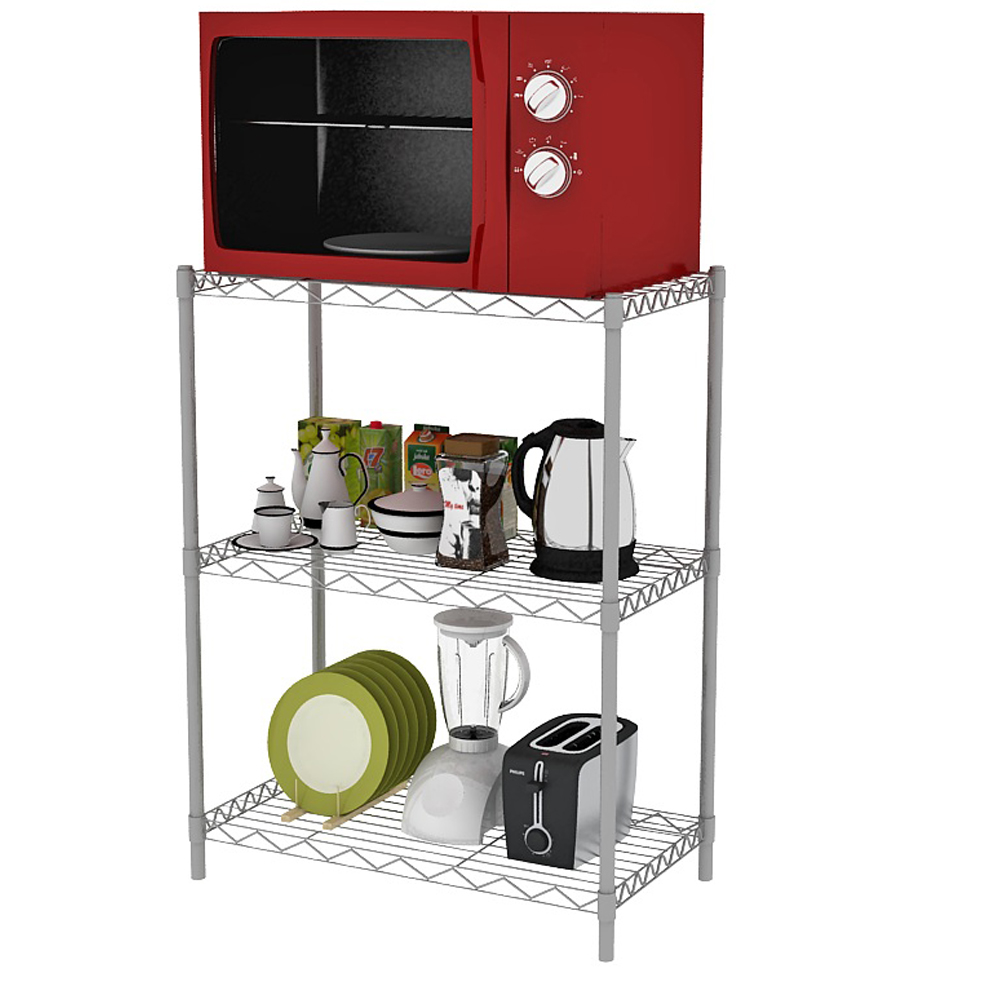 3-Tier Metal Shelving Unit