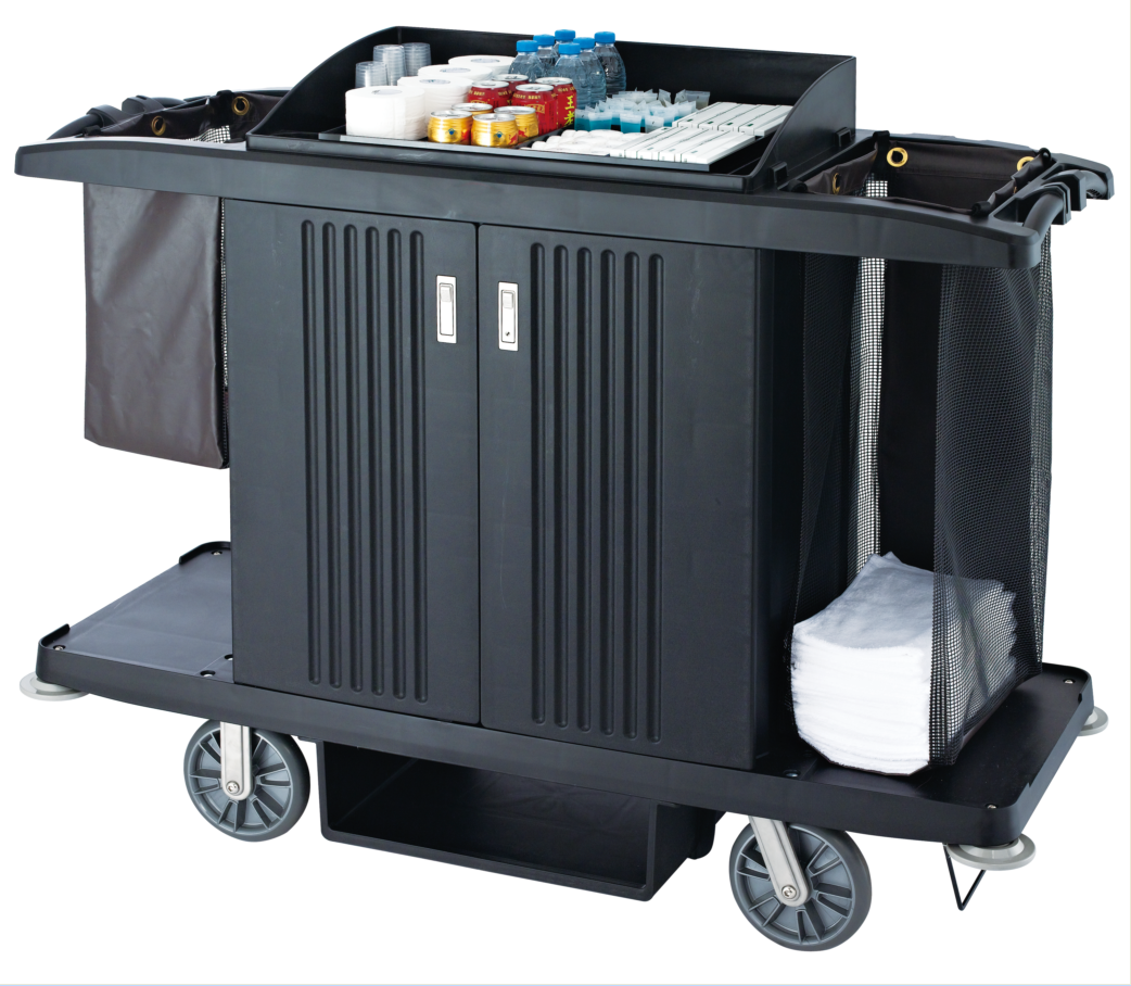 Black Line Hotel Cleaning Trolley