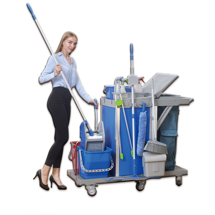 26-Piece Professional Hotel Cleaning Cart Combo