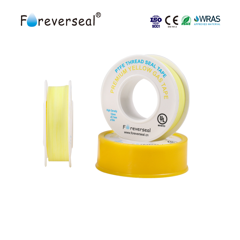 Yellow PTFE Gas Line Thread Sealant Tape