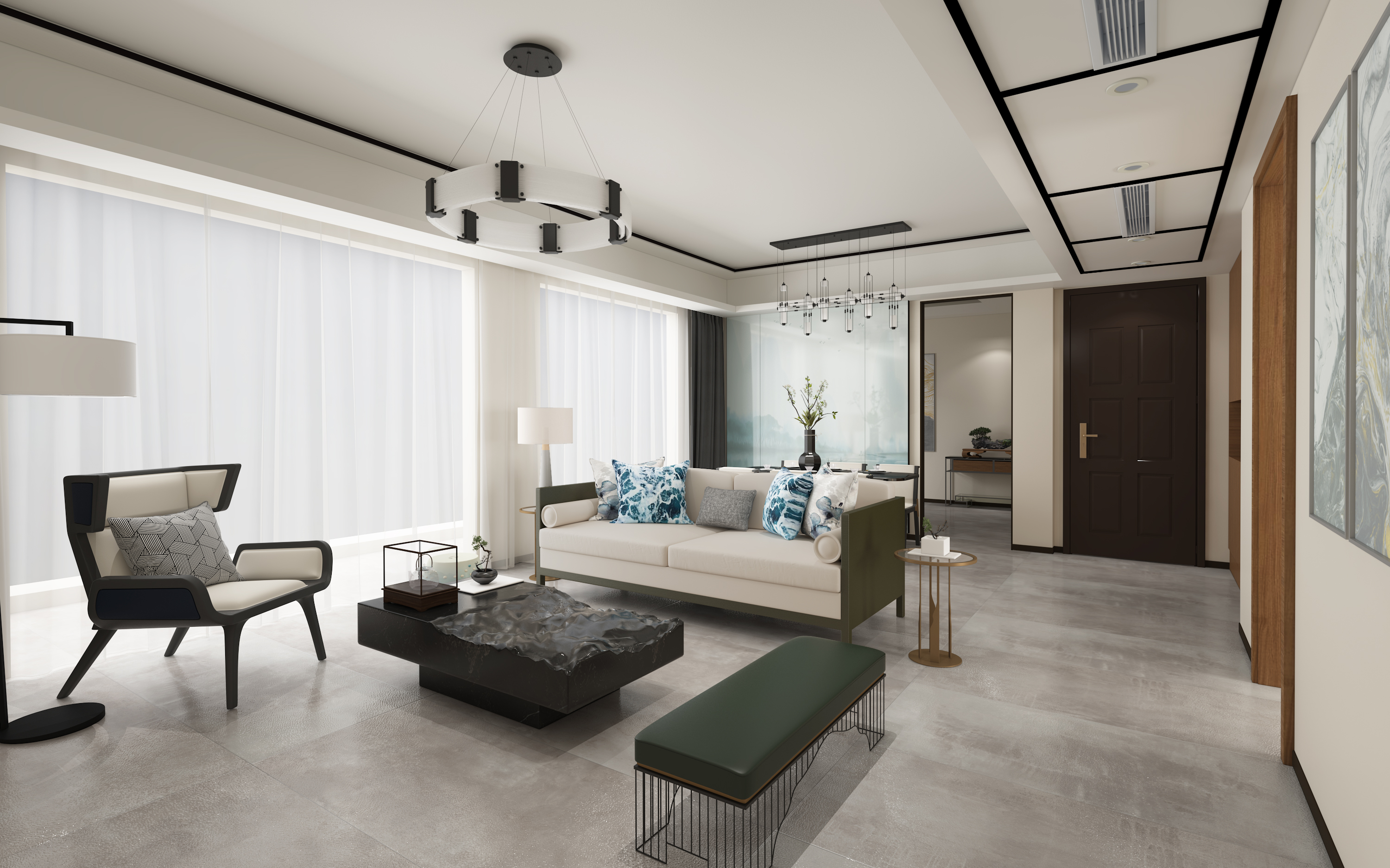 Rustic Glazed Porcelain Floor Tile 60x120cm