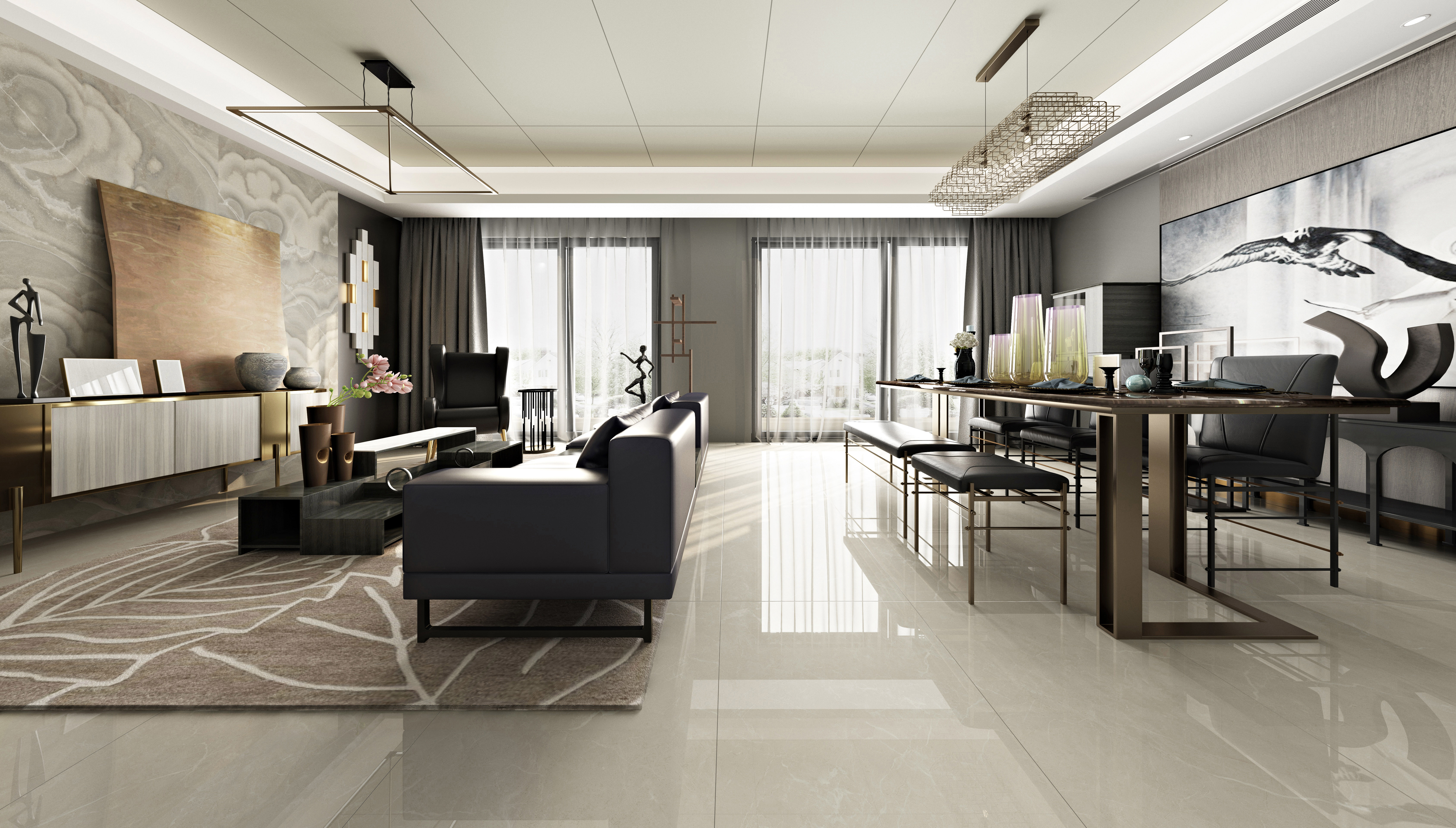 Porcelain Slab Marble Tile 90-180CBP05566M