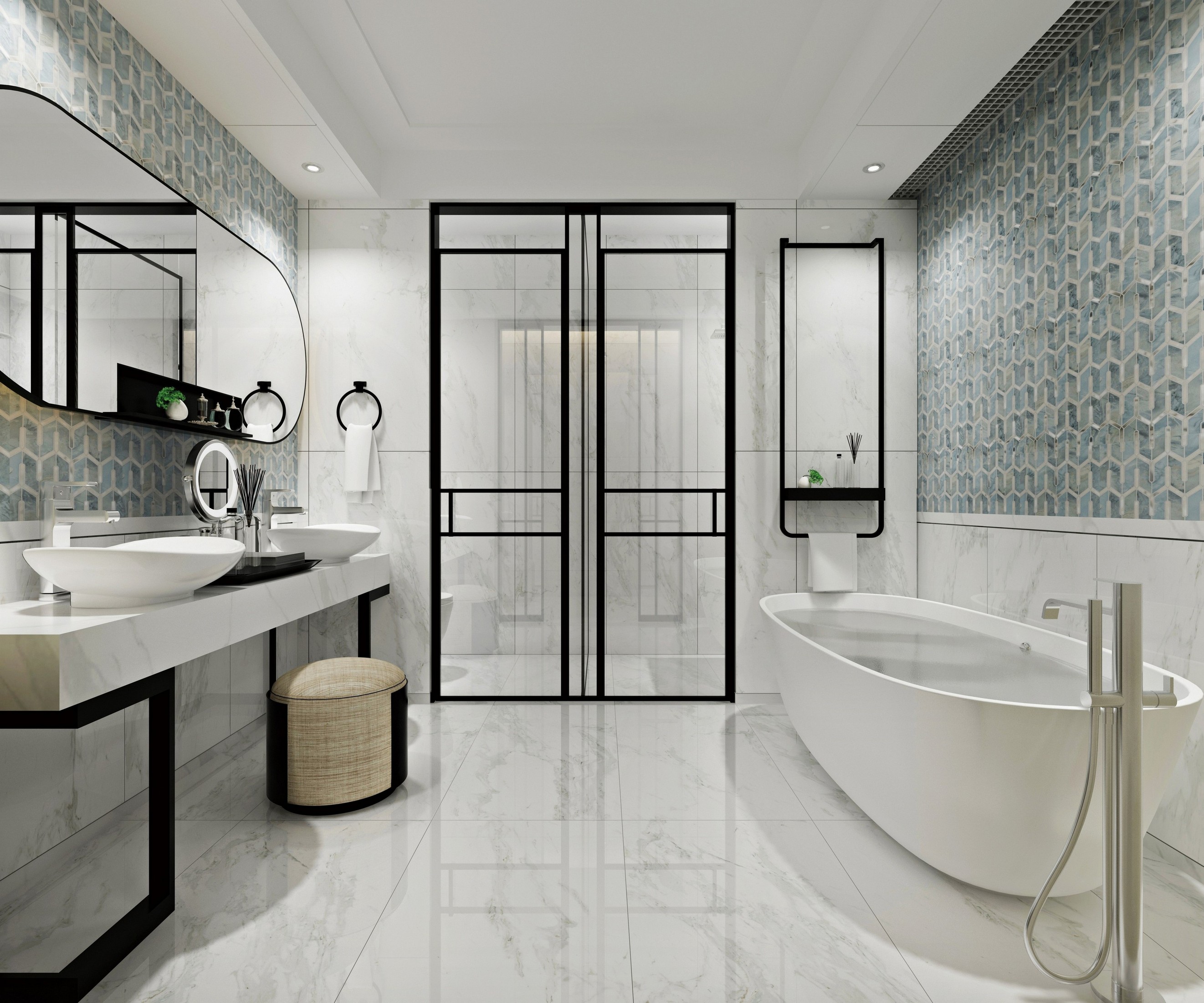 Porcelain Marble Floor Wall Tile 60x120cm