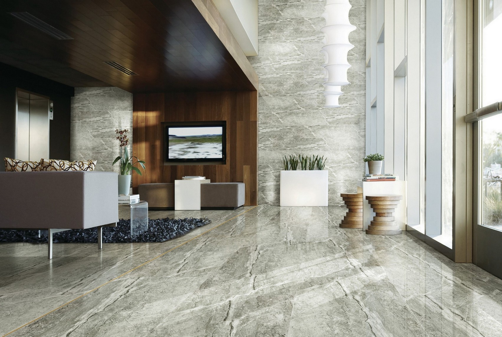 Porcelain Marble Floor Wall Tile 60x120cm