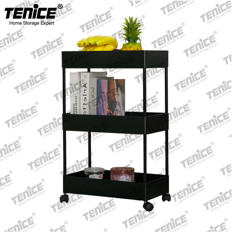 3-Tier Plastic Trolley