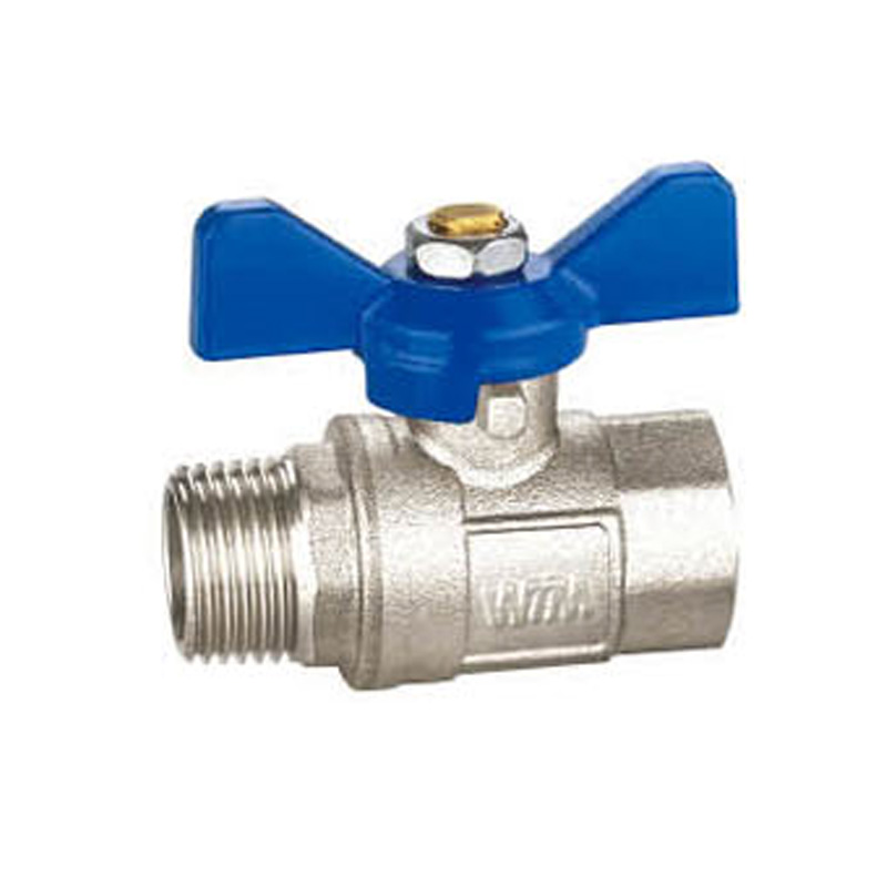 Medium Brass Ball Valve with Aluminum Butterfly Handle