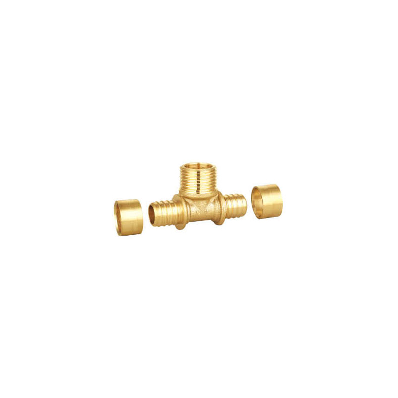 Male Tee Sliding PEX Fitting