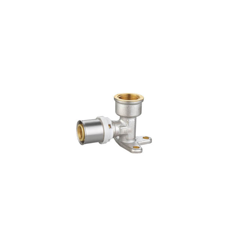 Wall-plated female elbow TH press fitting