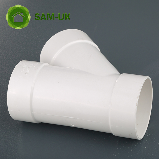 PVC Plumbing Pipe Fittings: Equal Tee & Y Tee