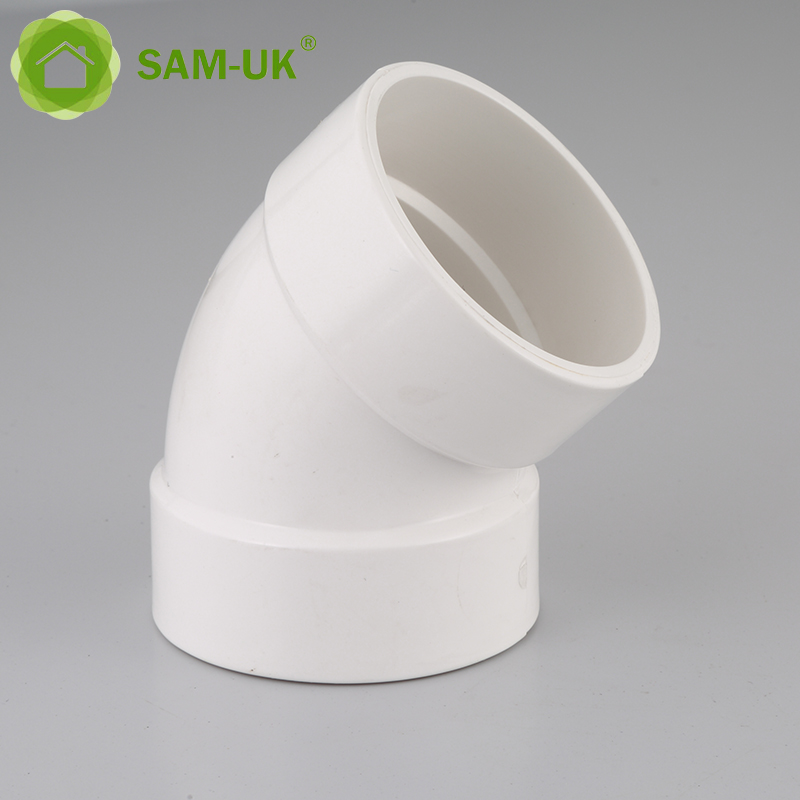 UPVC Plumbing Pipe Fittings Drainage 45 Degree Elbow