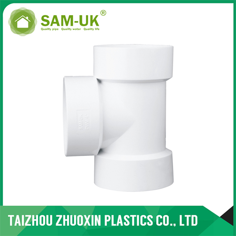 PVC Plumbing Pipe Fittings ASTM D2665 DWV Tee for Drainage