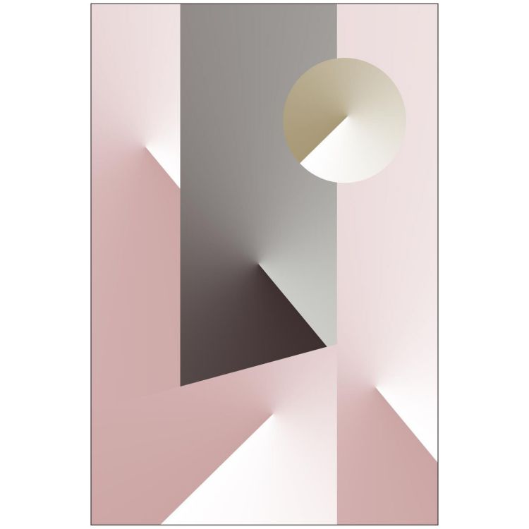 Geometric Color Block Abstract High Definition Inkjet Framed Painting