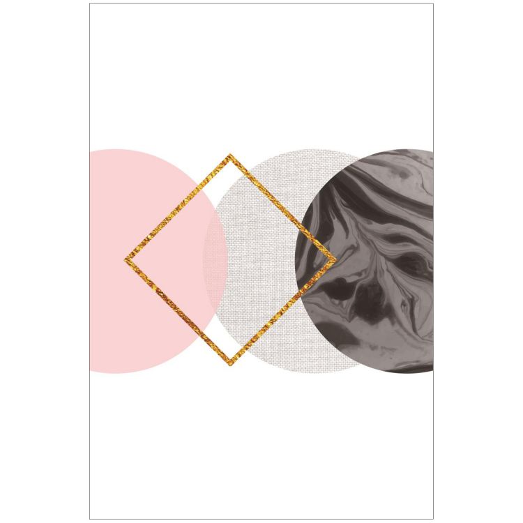 Geometric Color Block Modern Abstract Framed Painting