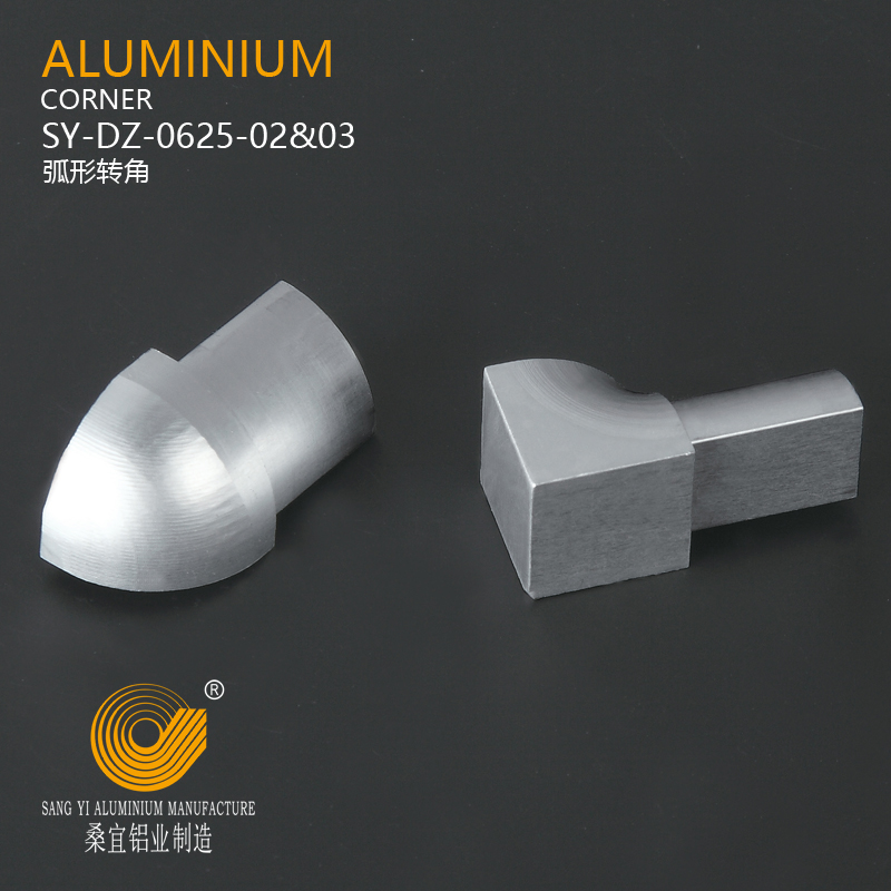 Aluminium Round Tile Trim Corner Block