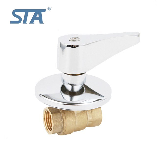 Forged Brass Ball Valve with Nickel-Plated Sandblasted Surface