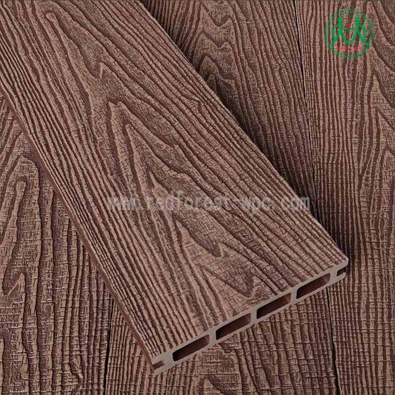 150x25mm 3D Wood Grain Composite Decking for Outdoor Flooring