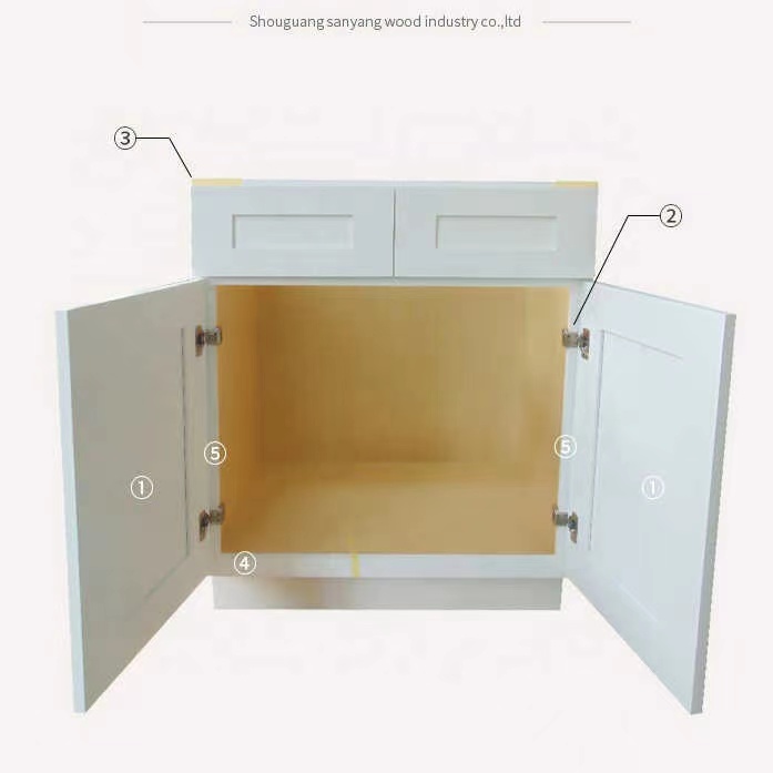 White Shaker Style American Kitchen Cabinet