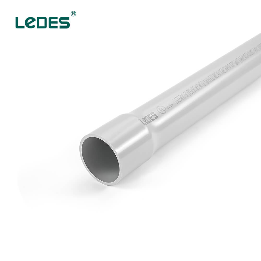 Ledes Schedule 40 PVC Electrical Conduit Pipe, 3/4", UL Listed, 10ft, Grey