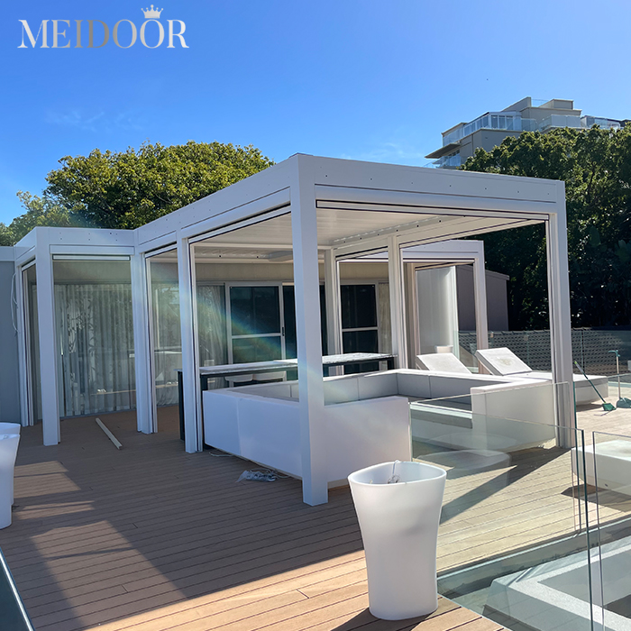 Motorized Retractable Sunroom with Aluminum Frame