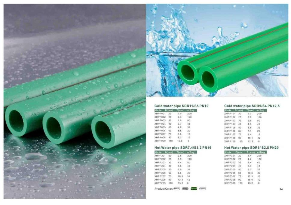 PPR Pipe for Hot and Cold Water Supply and Heating Systems