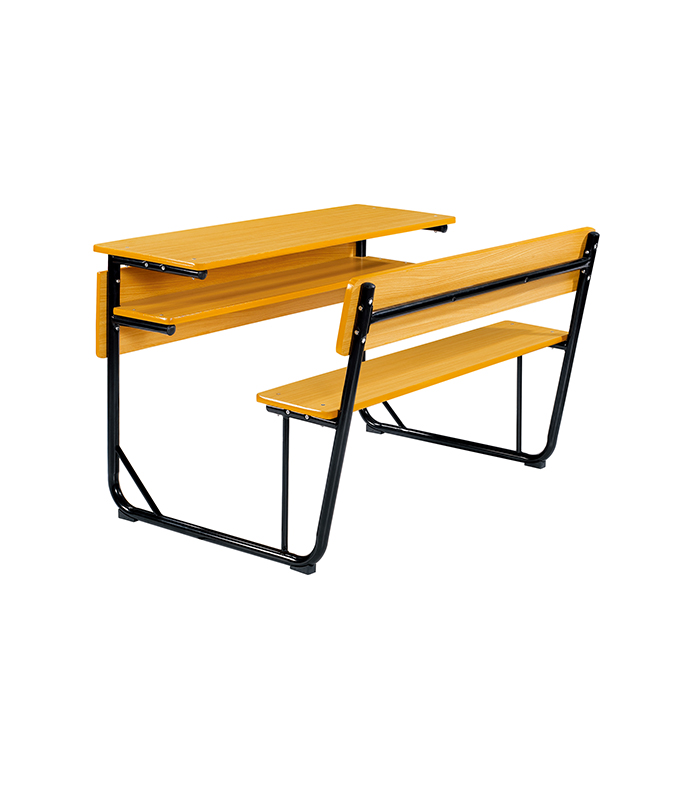 Double School Desk and Chair Set
