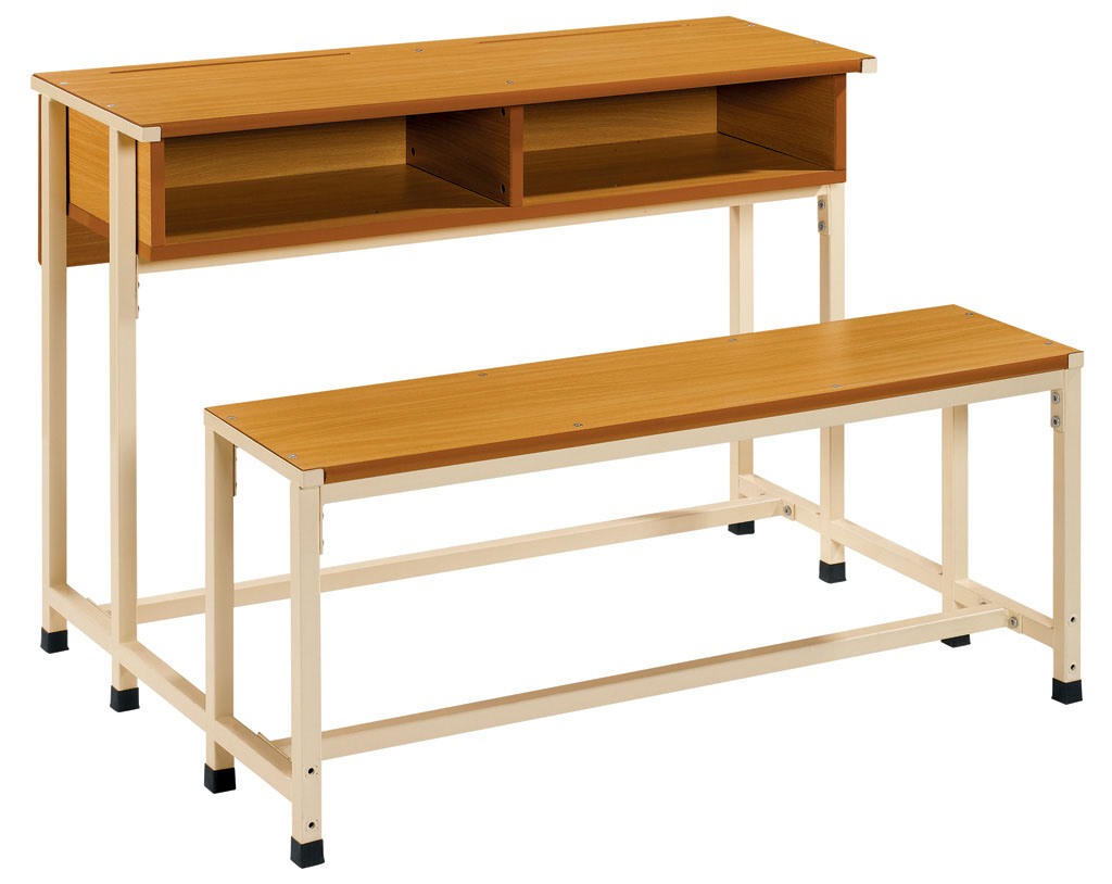 Double School Desk and Chair Set