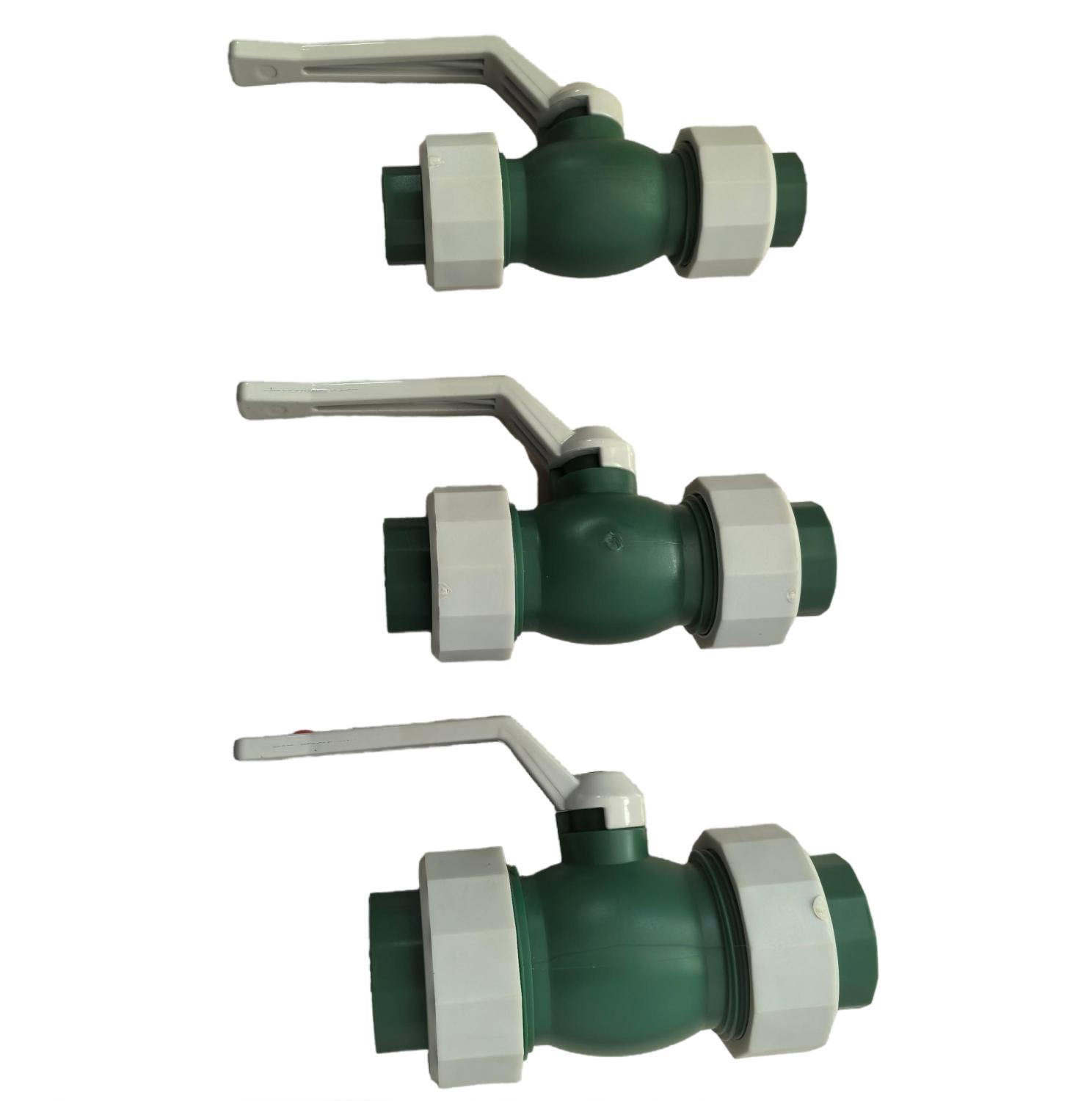 Plastic Handle Double-Pore Ball Valve