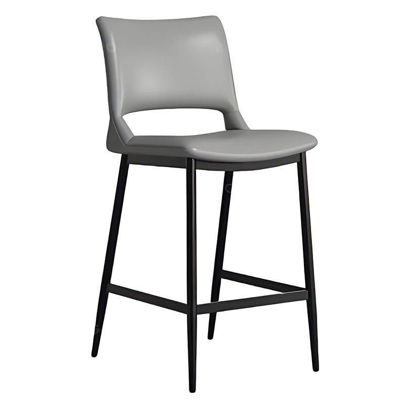 Modern PU Leather Bar Stool with Metal Frame