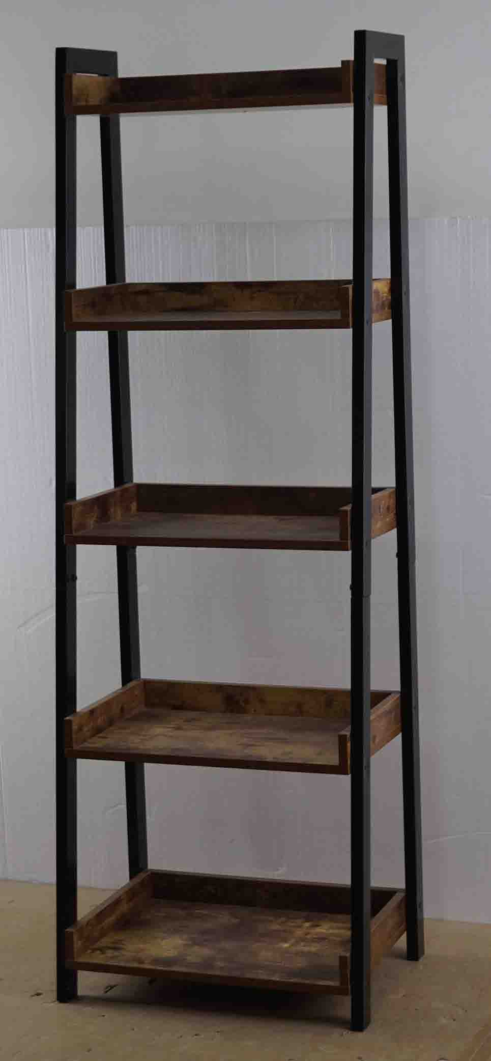Metal and Manufactured Wood Bookcase