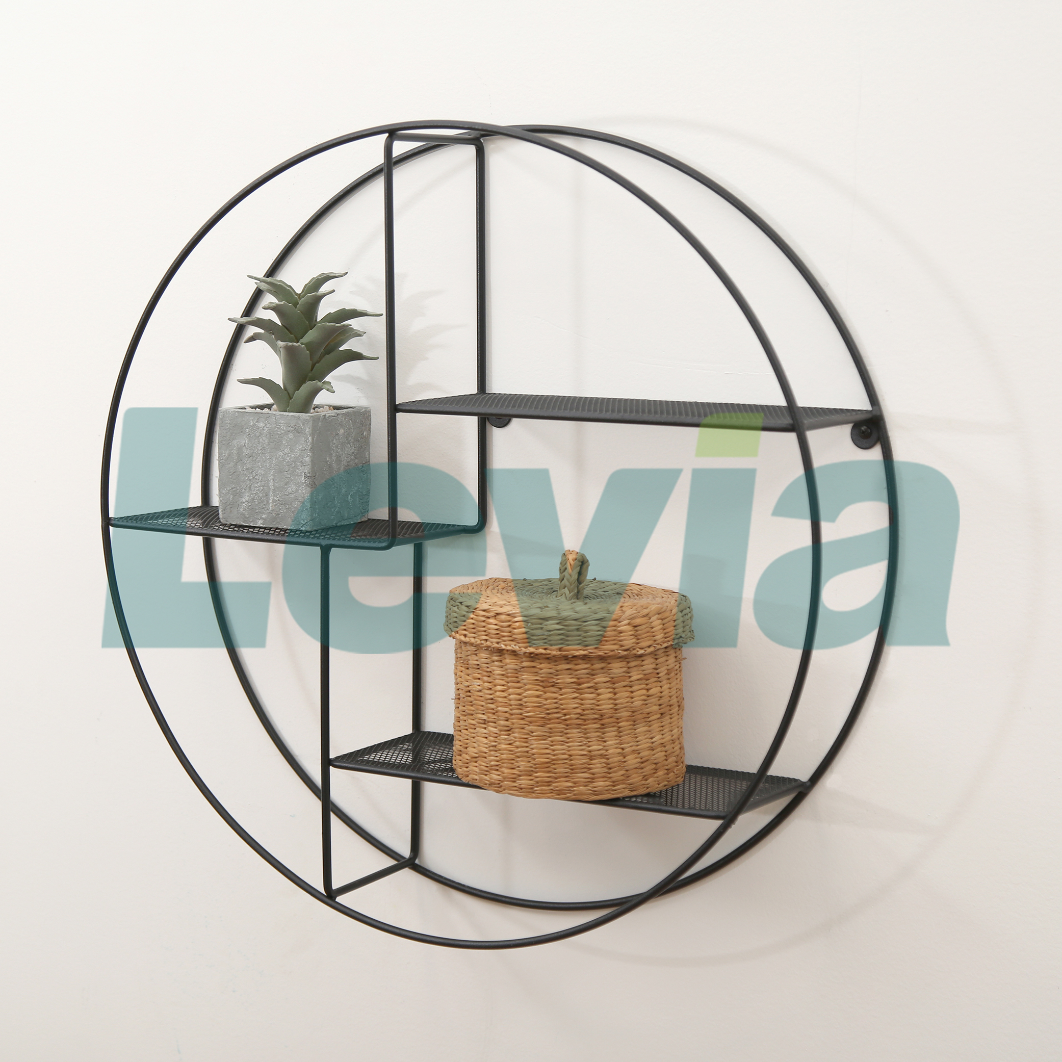 Round wall-mounted shelf