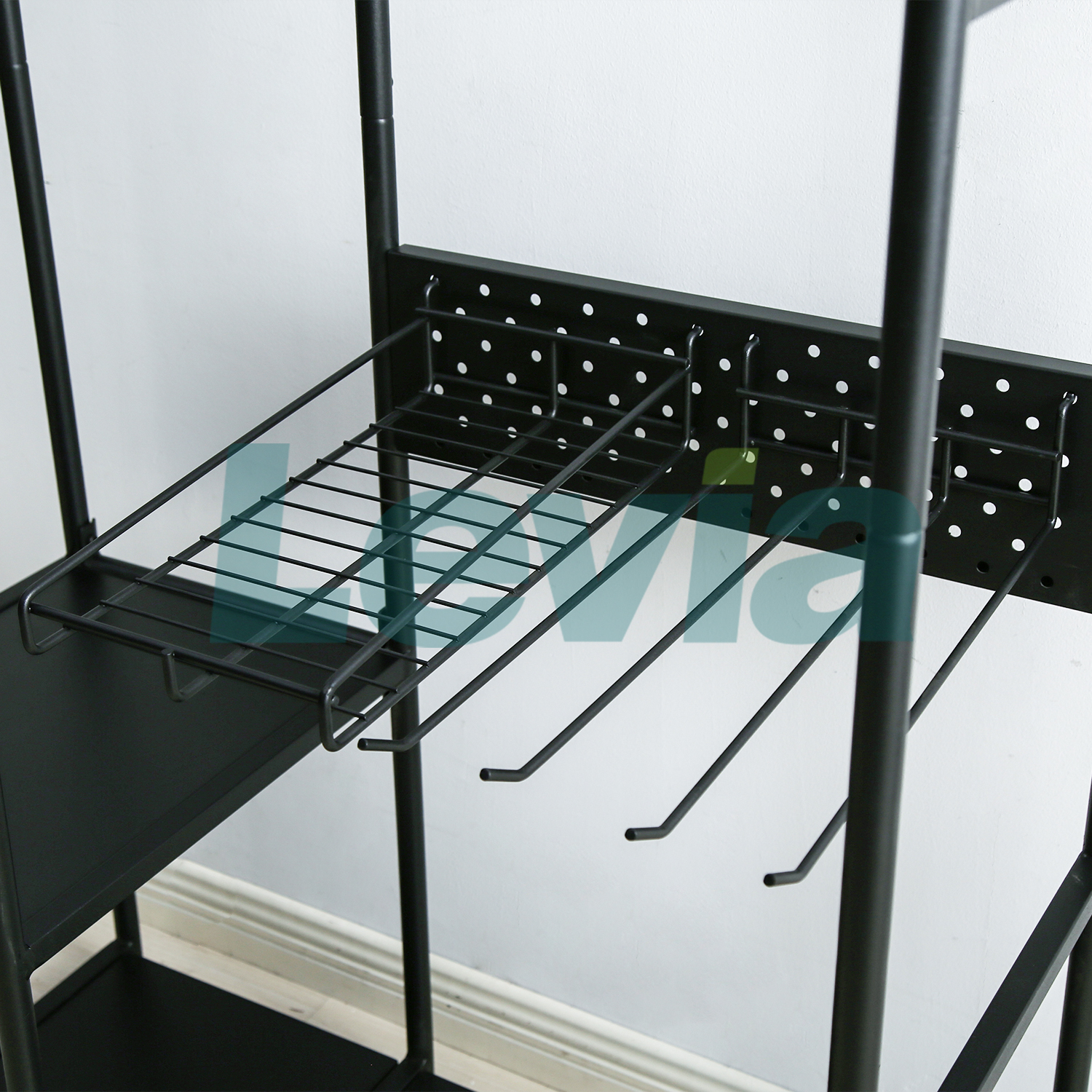 Moore Clothes Closet with Wooden Shelves
