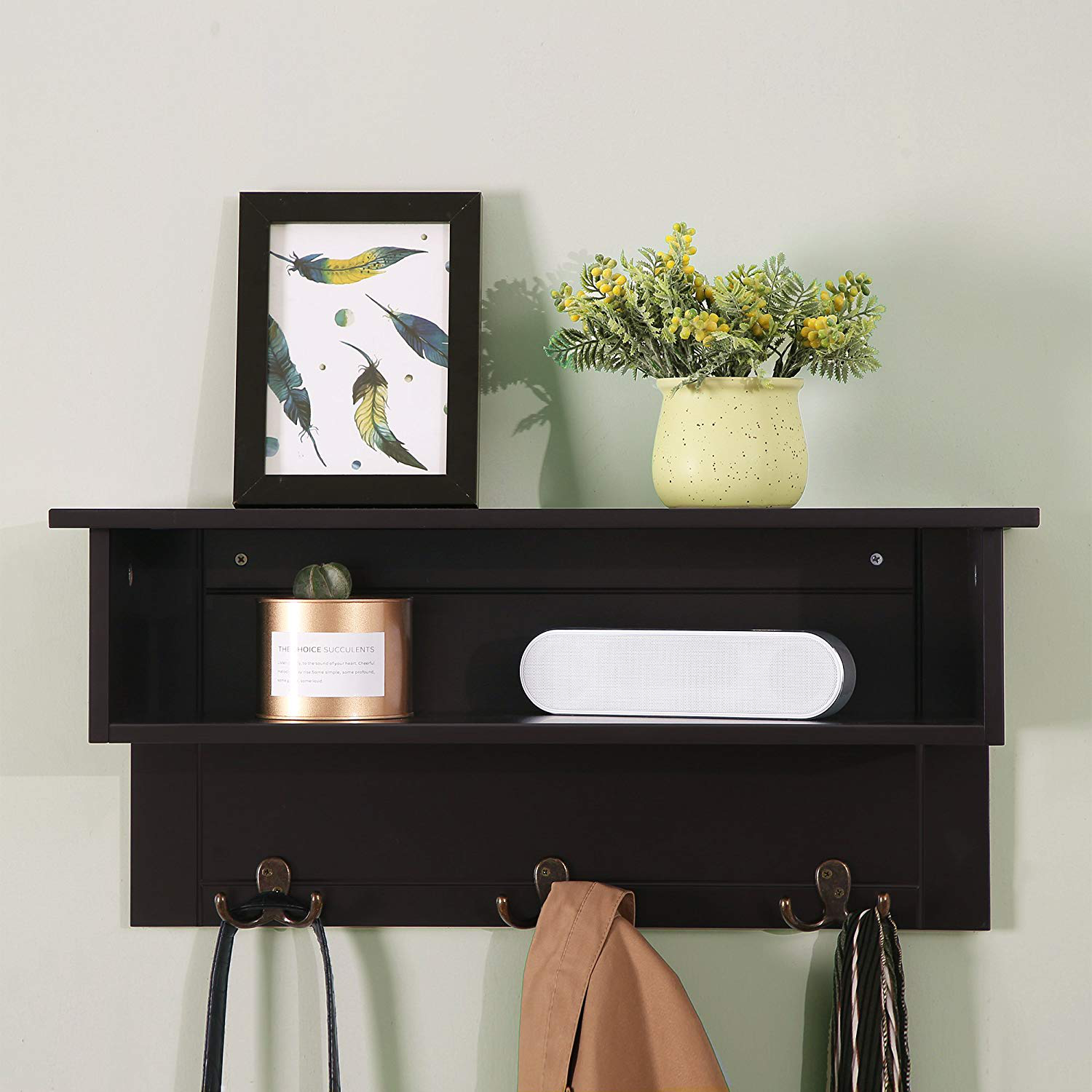 Entryway Wall Shelf with Cabinet