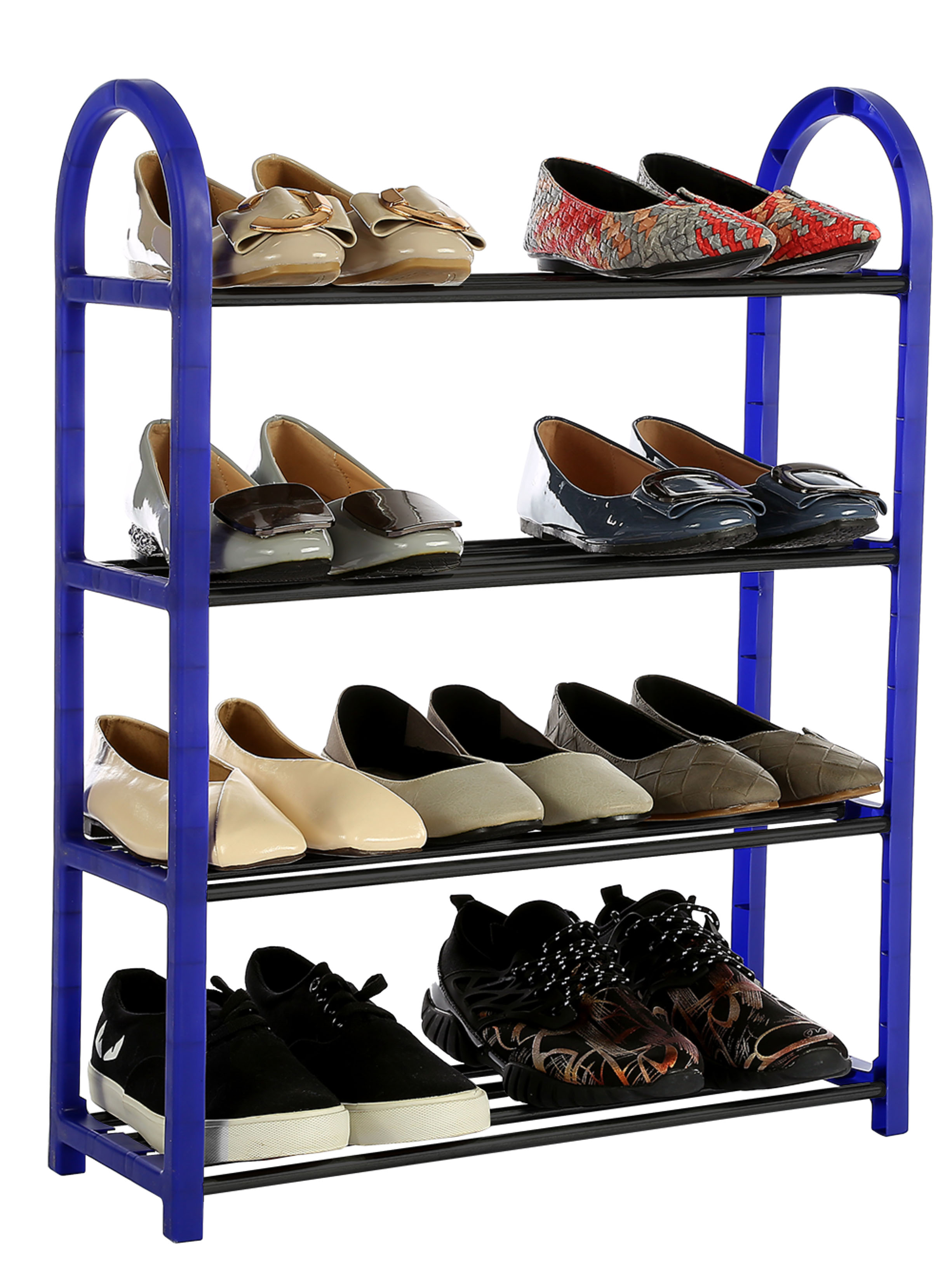 4-Tier Plastic Shoe Rack