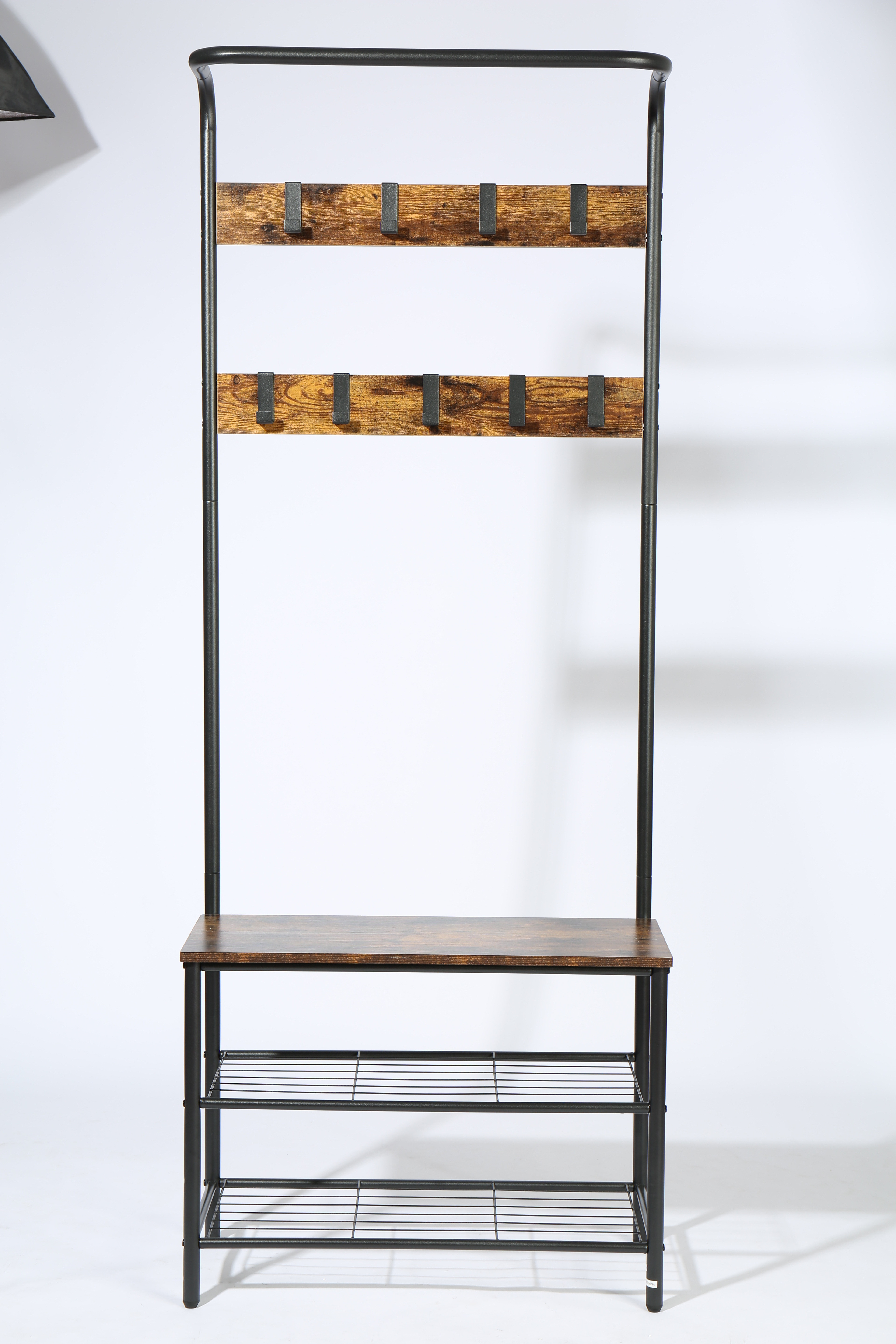 Metal Entryway Rack with 9 Removable Hooks