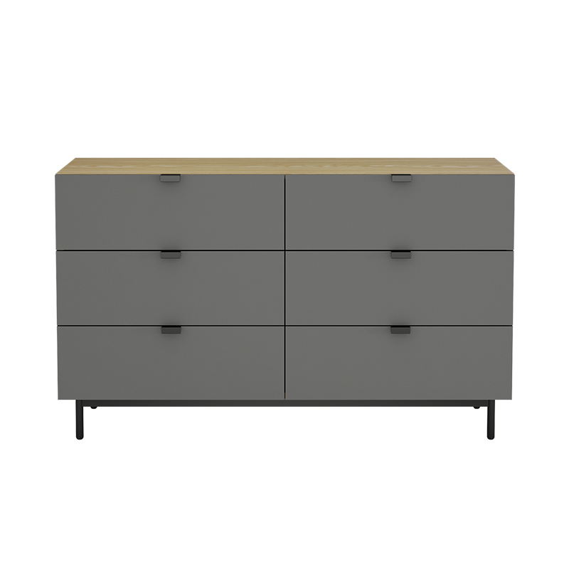 Six Drawer Cabinet with Wood-Look Finish